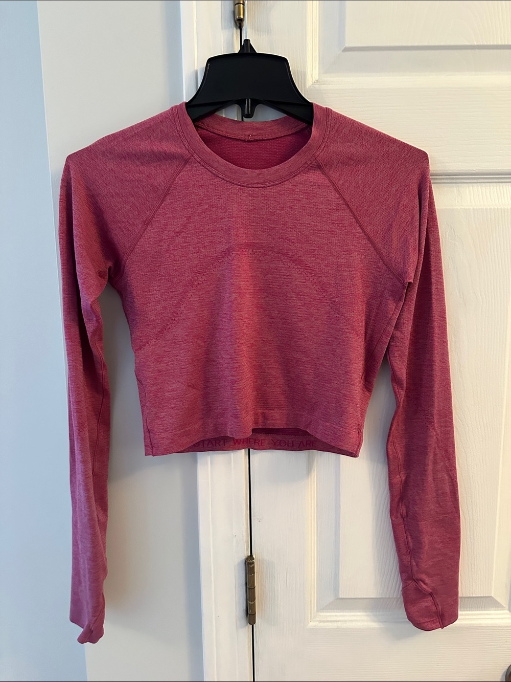 Lululemon 💓 Swiftly Cropped LS Top- Super Soft- Rose Pink Tone- Women’s 6